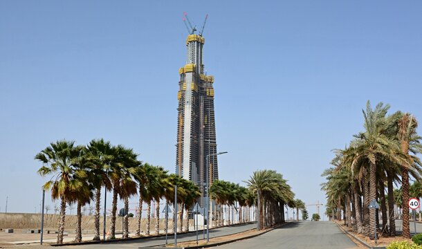 Jeddah Tower under construction
