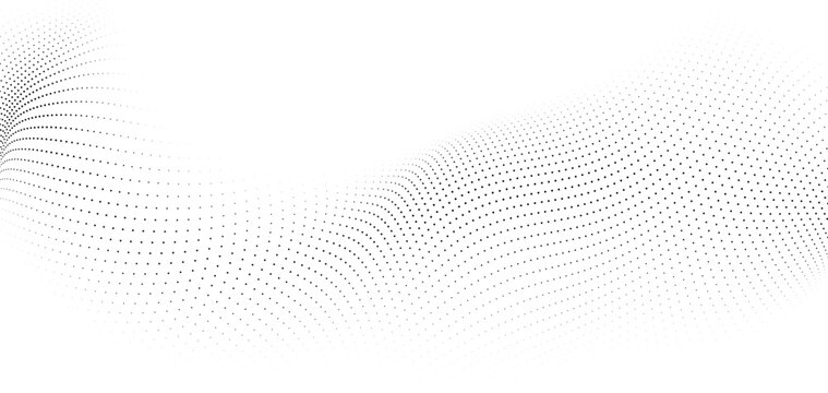 Abstract background with a wave of particles