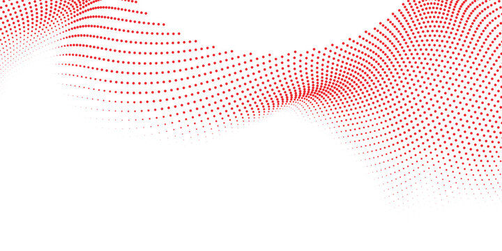 Abstract background with red wavy dotted lines