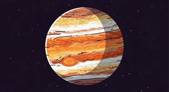 Jupiter Planet in Space.