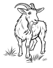 Fototapeta premium Animal Adults Coloring Pages, Animal Coloring Page, Animals Coloring Book, Animals Outline, Animals Lineart