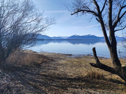 Naturstrand am Chiemsee in Chieming