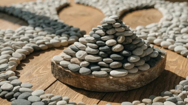 Focused view of a conservative investment pie chart slice prominently displayed on a wooden table with gently blurred diversification strategy sheets beneath.