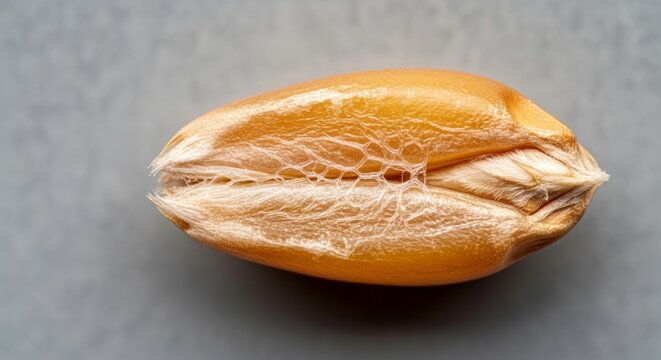 Close-up of single corn kernel with detailed texture