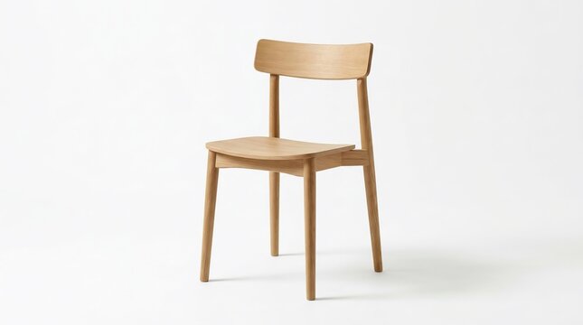 Modern Wooden Chair with Simple Design and Clean Lines for Home or Office