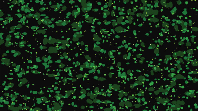 Emerald green glitter texture on black background, sparkling emerald particles and glowing sequins vector, festive green confetti pattern for luxury branding and holiday celebration
