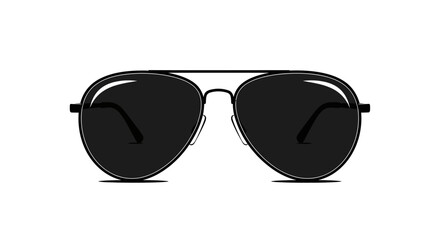 Classic black aviator sunglasses vector illustration on white background © musa