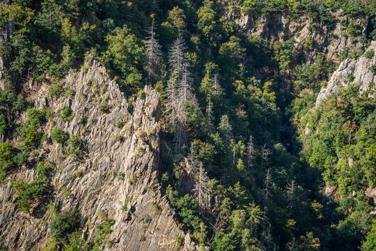 Felsformation im sagenhaften Bodetal Harz