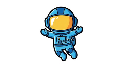 Obraz premium Blue cartoon robot toy with a rocket in a 3D technology style illustration