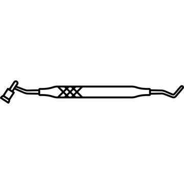 Minimalistic dental amalgam filling carrier outline icon