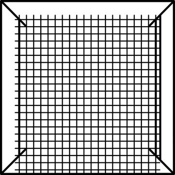 Minimalistic ripstop nylon kite fabric outline icon