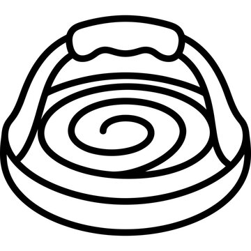 Minimalistic small hand baren rubbing pad outline icon