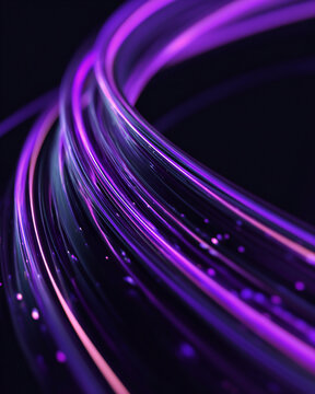 Futuristic electric arcs in cosmic void with neon light, abstract photography
