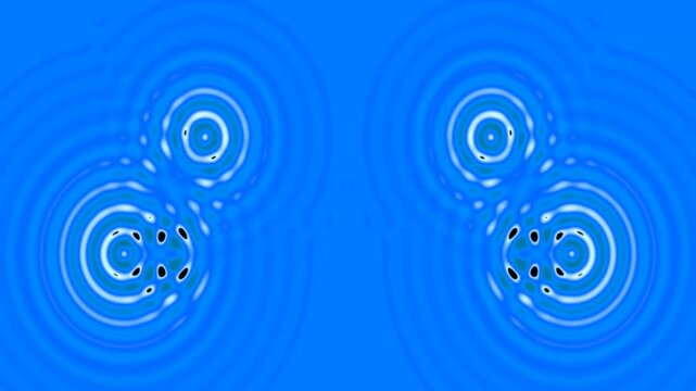 Bright green background with glowing circular light patterns