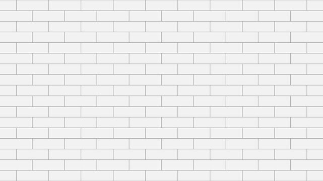 Minimal brick wall outline animation with grey line forming structured brick pattern on soft white background. 4K animated brick background for backdrop, intro, overlay, and motion graphics.