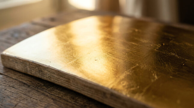 Burnished Gold Ground Surface on a Prepared Tempera Panel