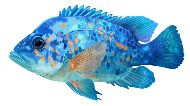 Blue Fish Illustration