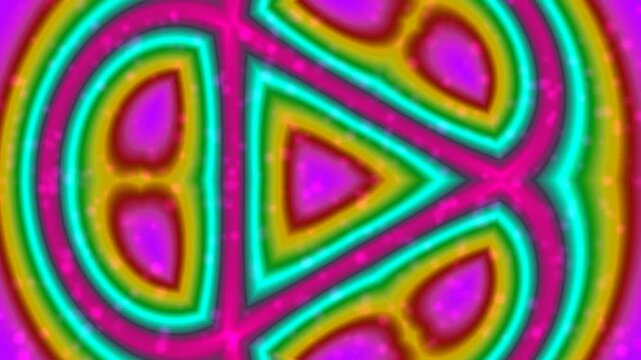Colorful microscopic view of bacteria with vivid fluorescence patterns