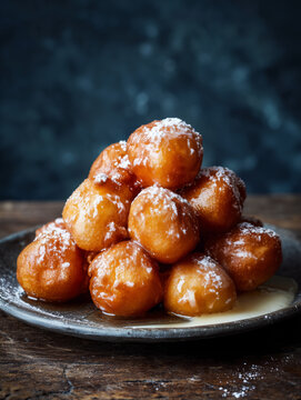 Loukoumades (or lokma) are traditional Greek doughnuts consisting of bite-sized, fluffy dough balls that are deep-fried until golden and crispy