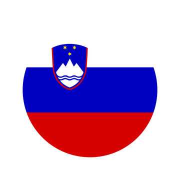 Slovenia flag circle icon, official national symbol round design