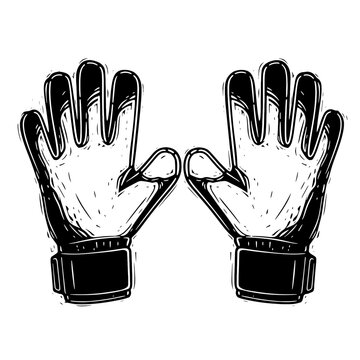 Vetor Pinocut Football Goalkeeper Gloves.