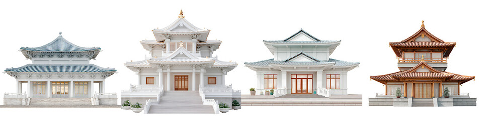 Obraz premium Asian Architecture Collection: Traditional Temple Buildings