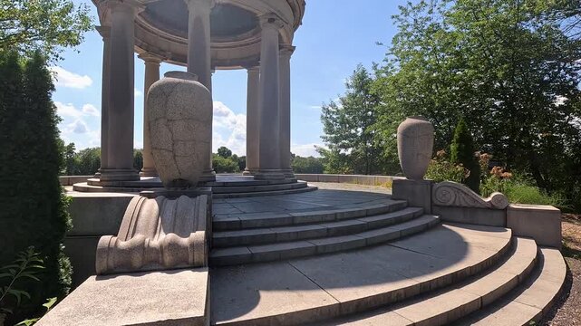 Footage of a gorgeous landscape at FDR Park in Philadelphia Pennsylvania USA