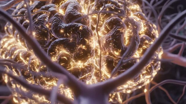 Melatonin sends quiet inhibitory waves that soften wake-promoting hormone signals. Wake-cycle hormones respond with strong opposing pulses, reducing melatonin glow