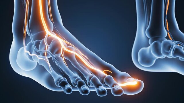 Anatomical illustration of human feet