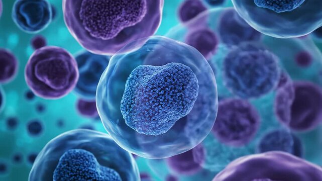 Cellular structures under microscope