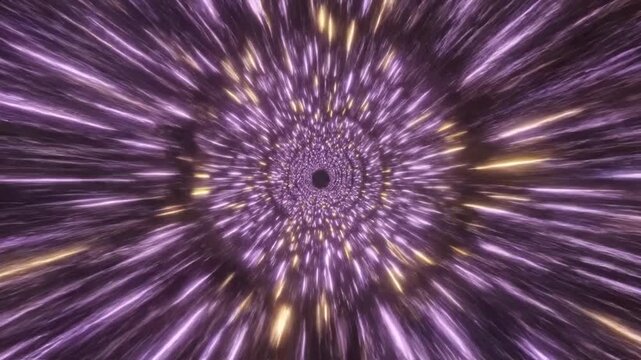 Cosmic Tunnel of Light: An immersive visual experience takes viewers on a journey through a mesmerizing tunnel of light and color, invoking a sense of mystery and wonder.
