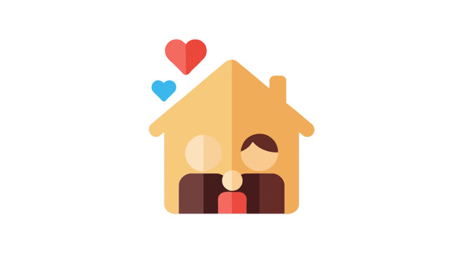 Couple Inside a Yellow House.