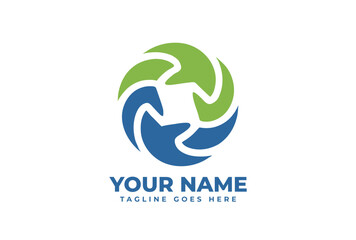 Fototapeta premium Abstract circle shape logo concept for identity of business and brand.