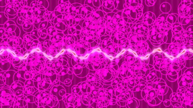 Electric Lightning Strike Over Abstract Circular Pattern Background