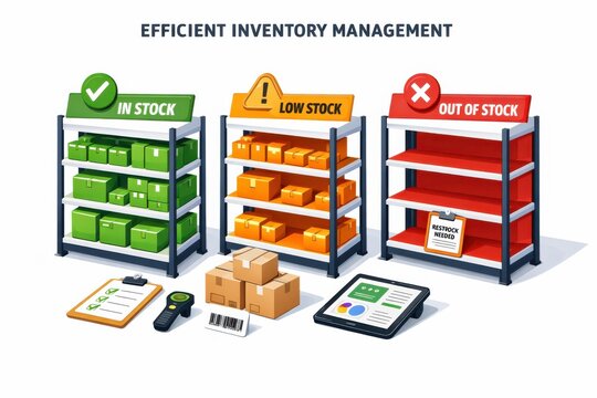 Streamlined Inventory Management System with Visual Cues for Stock Levels Boosting Operational Efficiency and Enhancing Supply Chain Control