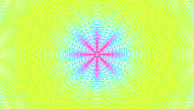 Vibrant digital abstract pattern with concentric circles and radiating lines