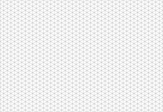 Black isometric line guides. 3D printable perspective backdrop. Isometric squared grid. Mathematic typography pattern for making notebooks production for education. Template of notebook sheet blank.