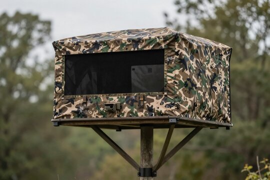 Elevated Hunting Blind - Camo View