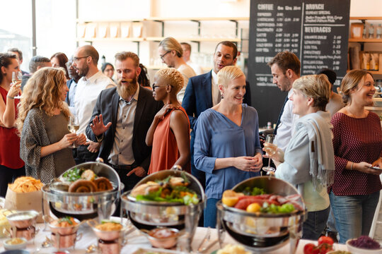 Lively business networking event