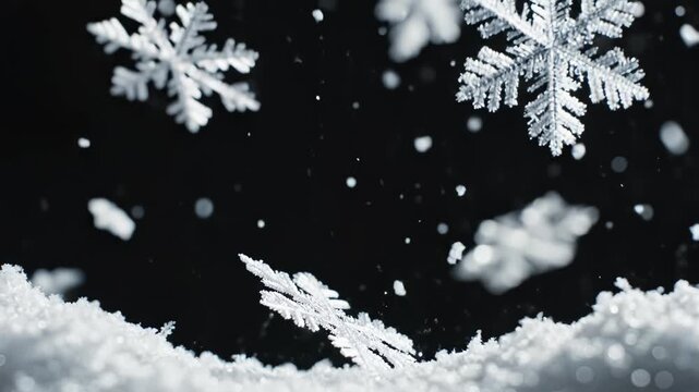 Closeup of a snowflake