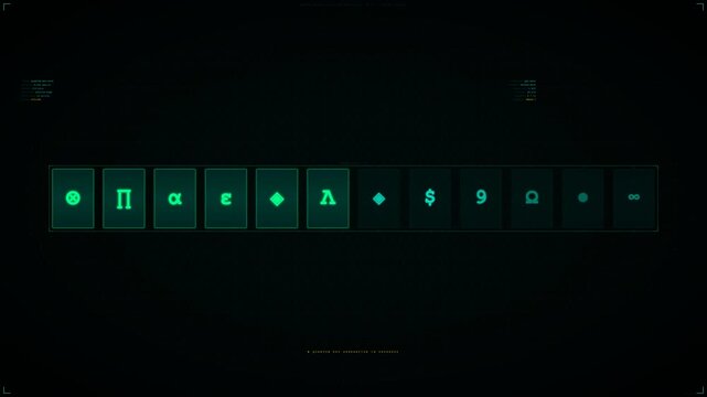 Sci-Fi Cybersecurity Key Sequence with Rotating Cipher Wheel & Segment Lock Loop - Quantum Lock Encryption Animation