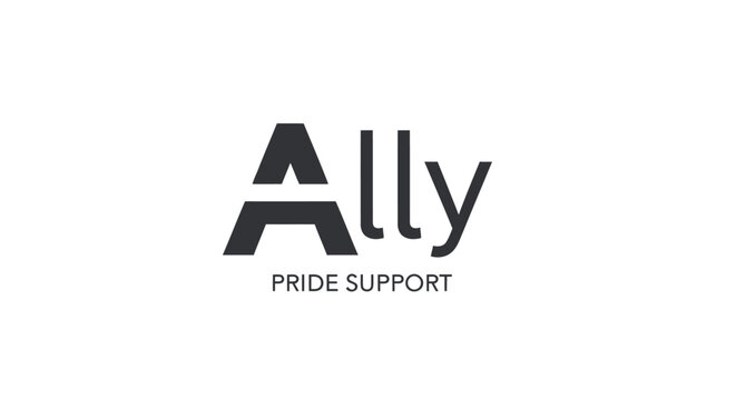 Ally Pride Support Logo Design.