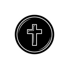 Fototapeta premium Christianity Bible Open Book with Sacred Communion Symbols Emblem Graphic
