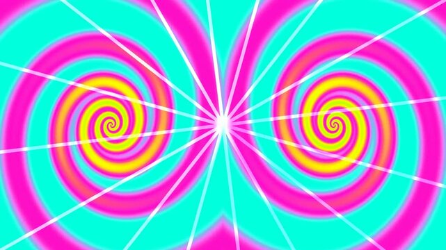 Colorful Psychedelic Spiral Pattern for Visual Effects and Art Projects
