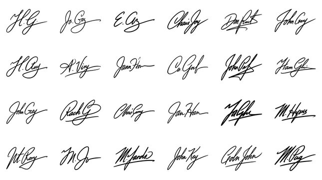 Collection of Diverse Handwritten Signatures
