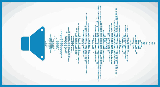 Digital Soundwave Representation With Speaker Icon