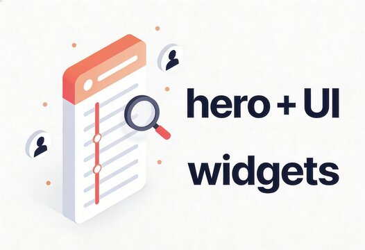 Innovative UI Widget Design Concepts Featuring Hero Interface for User Engagement and Interaction Dynamics in a Digital Context captured with clarity