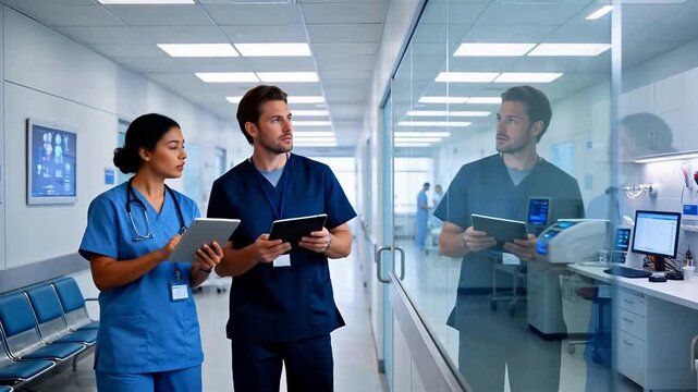 Doctors Using Tablets for Digital Health Interoperability and AI Enabled Patient Data Management News Header