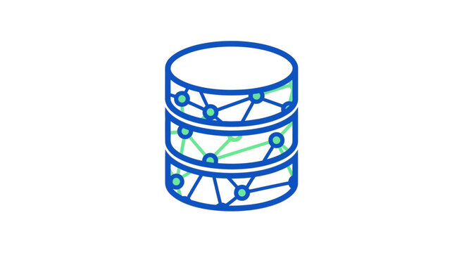 Abstract Networked Database Representation Icon Technology Concept