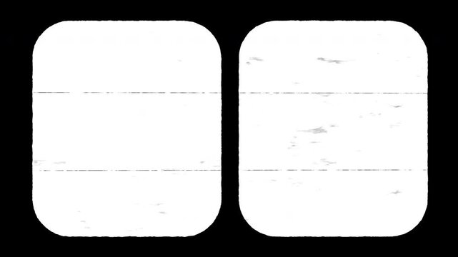Dual 8mm Frame Split Screen Vintage Film Overlay Retro Layout Animation